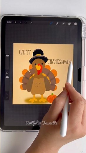 Happy Thanksgiving Turkey | speed drawn digital art