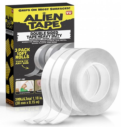 Alien Tape Double Sided Tape Heavy Duty, Nano Tape, Double Sided Mounting Tape, Heavy Duty Double Sided Tape for Walls, Wall Tape, as Seen on TV