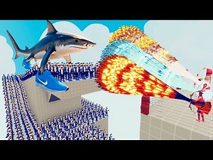 100x TRALALERO TRALALA + 2x GIANT vs 3x EVERY GOD - Totally Accurate Battle Simulator TABS