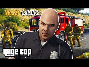 RAGE COP: Firefighter Throw Down (Grand Theft Auto 5 Funny Gameplay Series)