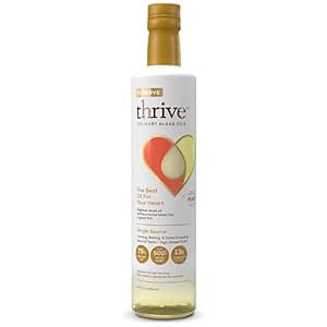 Thrive Algae Cooking Oil - Heart and Health-Conscious Cooking Oil, Rich in Omega-9 Monounsaturated Fat (16.9 Fl Oz (Pack of 1), Reserve Pure Algae Oil)