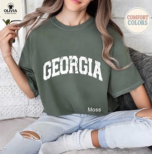 Comfort Colors Georgia Shirt, Georgia Football, Vintage Georgia Shirt, Game Day Shirt, Georgia Basketball, Georgia Gift, Comfort Colors Gift - Etsy