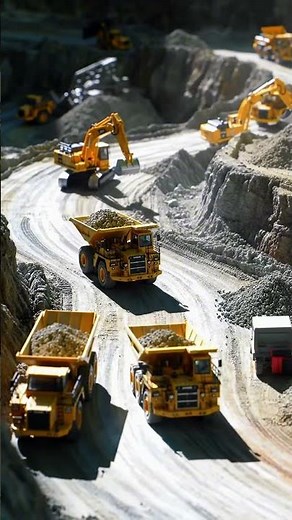 Miniature Mining World: Heavy Equipment in Action! 🚚⛏️