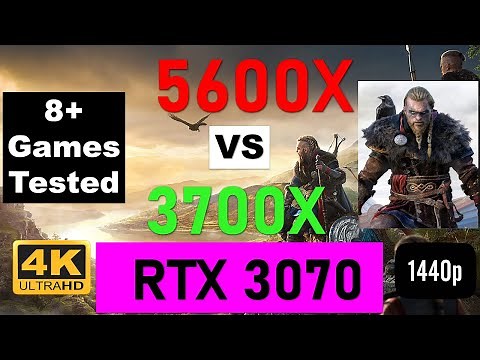 AMD RYZEN 5600X vs 3700X in 1440p and 4K benchmarks with RTX 3070 // 8+ Games Tested ###