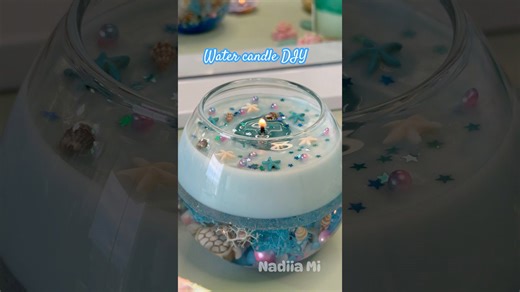 DIY ocean-inspired water candle | ASMR candle making 🐚✨