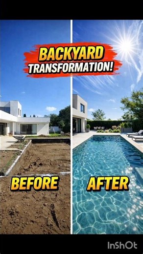 From Abandoned Backyard to Dream Oasis with Stunning Pool Transformation #timelapse #lifeisbutadream