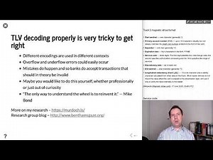 Making sense of EMV card data – decoding the TLV format - Dr Steven J. Murdoch