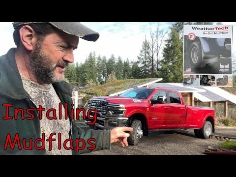 Installing WeatherTech Mudflaps on 2026 Ram 3500 Dually