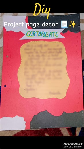 Diy project page decor 📃✨... #shorts