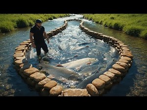 The most interesting fish trapping technique - Crab and fish trap – Primitive skills