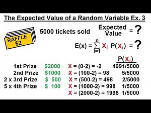 Prob & Stats - Random Variable & Prob Distribution (14 of 53) The Expected Value Ex. 3