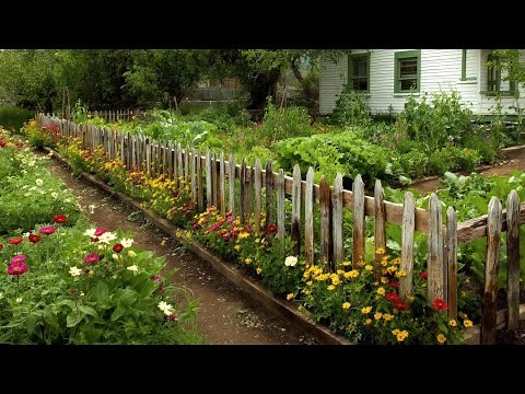 Rustic Inspired: Farmhouse Garden Fence Ideas - Wood, Stone, Split Rail That Bring Warmth & Charm