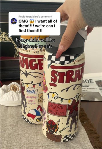 Retro Horror Graffiti Print Cup for Kids