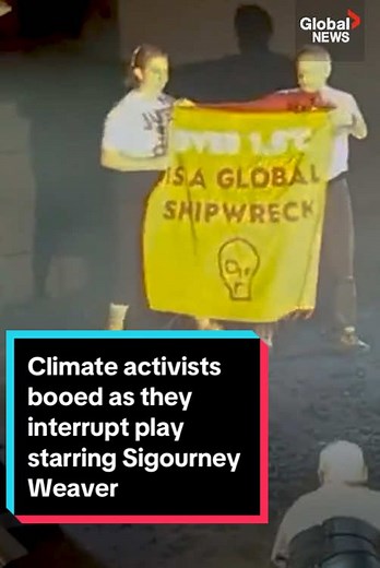 Climate Activists Disrupt 'The Tempest' Starring Sigourney Weaver