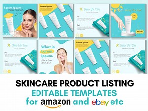 Amazon Product Listing Template, Amazon Seller, Ebay Listing Template, Amazon Fba, Canva Editable, Template Designs, Canva Templates, Canva - Etsy