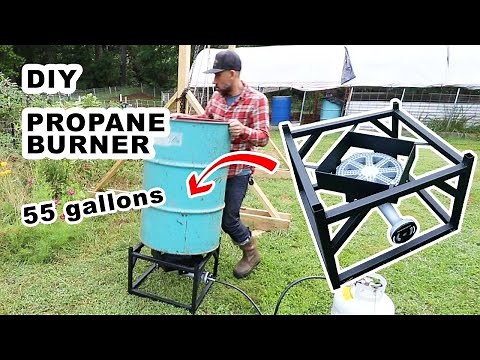 DIY BIG Propane Burner to heat up a 55 gallon barrel (Beginner Welder Project)