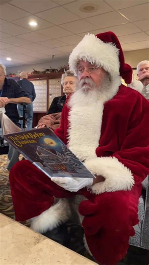 Continuing one of our favorite annual traditions—after our Breakfast with Santa, he spent time reading ’Twas the Night Before Christmas to the children from Tennessee Baptist Children’s Home. | Hickory Valley Retirement Independent and Assisted Living Community