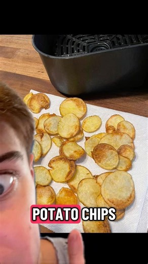 One ingredient potato chips #airfryer