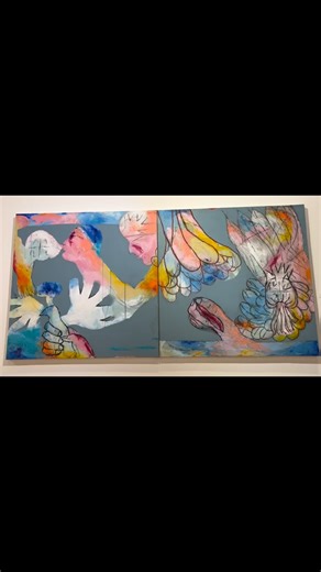 Dante Ventresca | Posh Escape After Artist Talk, house paint on canvas with artist, 2025. (4 of 32 possible configurations) 3 AM, track composed by the... | Instagram