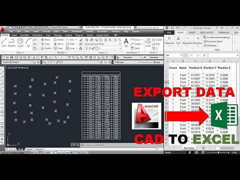 Export Data Autocad ke Excel