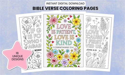 Bible Verse Coloring Pages | Christian Coloring Book for Adults & Teens | 18 Unique Scripture Art Sheets | Instant Download - Etsy New Zealand