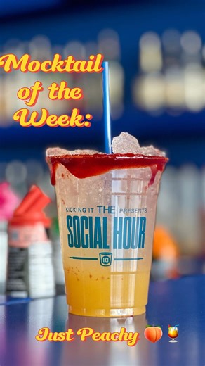 Mocktail of the Week: Just Peachy 🍑🍹 #kickingit