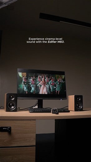 2K views · 15 reactions | Small Size, Big Sound. Meet the Edifier M60 — a compact bookshelf/desktop speaker that delivers impressively rich audio with Hi-Res and Hi-Res Wireless quality. Perfect for work, play, or your cozy music corner. ✨ #EdifierM60 #EdifierPH #HiResAudio #WirelessHiRes #BookshelfSpeaker #DesktopSpeaker #CompactSpeaker #PremiumSound #SoundUpgrade #MusicLoversPH #AudioEssentials | Edifier PH | Facebook