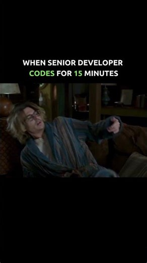 When senior developer codes for 15 minutes | #sarcastic #programmingmemes #memes #programminghumour