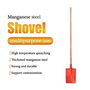 [Hot Item] Manganese Multi Flat Wooden Spade Gardening Metal Shovel Head
