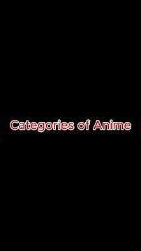 Most Popular Anime Genres Explained #anime #otaku #shonen #seinen #shoujo