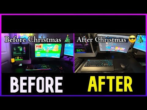My Gaming Setup: BEFORE vs. AFTER Christmas! (HUGE Transformation)