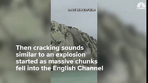 Huge sections of the iconic White Cliffs of Dover slid into the sea — Here's the video