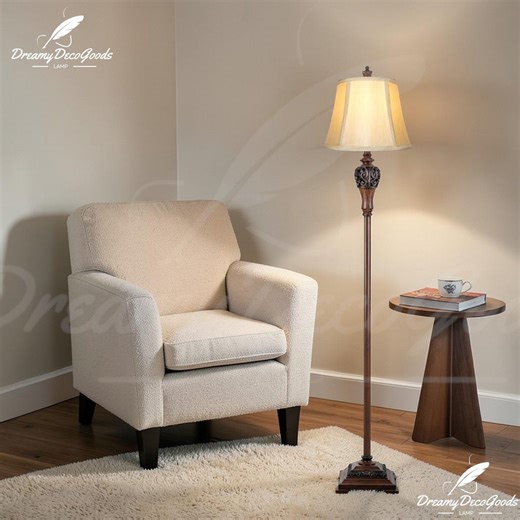 Floor Lamp for the Living Room Traditional Farmhouse Tall Standing Lamp Mid-century Antique Bedroom Pole Lamp - Etsy