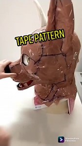 Creating a Tape Pattern for a Fursuit Head with a Moveable Jaw!