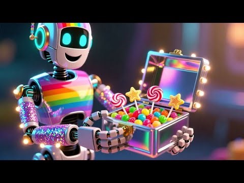 Chocolate, Candy & a Rainbow Robot | Fun Candy Song for Kids | Nursery Rhymes & Songs for Children