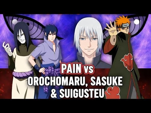 Pain vs Orochimaru & Suigetsu vs Sasuke | Full Fight Breakdown