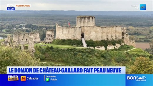 Les Andelys: le donjon du Château Gaillard fait peau neuve