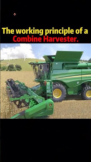 The working principle of a combine harvester #knowledge #science
