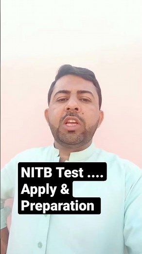 NITB Test Apply and Preparation