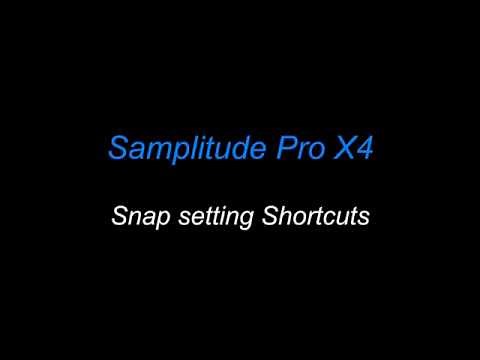 Samplitude Pro X4: Snap setting Shortcuts
