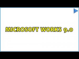 Microsoft works 9.0