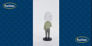 Royal Bobbles Albert Einstein Bobblehead, Premium Polyresin Lifelike Figure, Unique Serial Number, Exquisite Detail