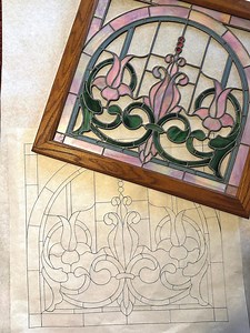 Victorian Cottage Window Stained Glass Pattern Original DIY PDF Digital Pretty Easy to Follow - Etsy