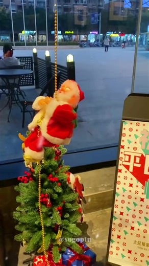 Santa Claus Climbing Rope Ladder Musical Toy