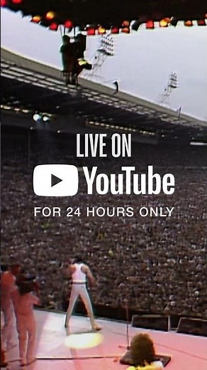 Queen Live Aid at 6.41 on July 13th, 2025! Live it all again 24 hours only on YouTube 🎥 #shorts