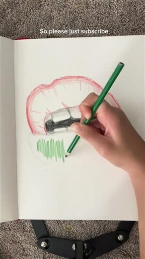 Drawing watermelon lips