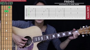 FRIENDS Guitar Tutorial - Marshmello & Anne-Marie Guitar Lesson ???? -Fingerpick