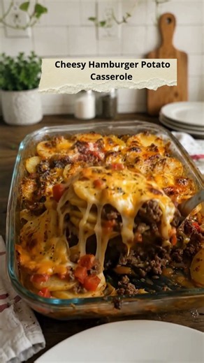 Cheesy Hamburger Potato Casserole