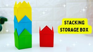 back to school craft ideas / paper drawers / origami drawer / drawer making with paper / Mini Paper Storage Box / Storage Box Making Using Paper - Origami Box - Paper Crafts For kids - Box Paper Craft - Paper Box - How To Make Origami Box / Small Storage Box / Desk Organizer #storagestand #storage #papercraft | Crafty Cart