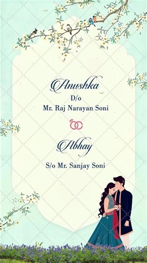 Engagement Invitation | 10155| Elegant Engagement Ceremony Video Invite | #invitationvideo